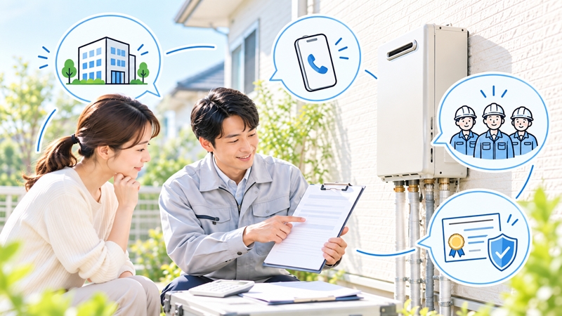 給湯器交換業者の会社情報と施工体制