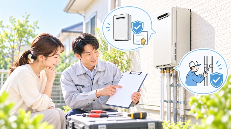 給湯器交換の製品保証と工事保証