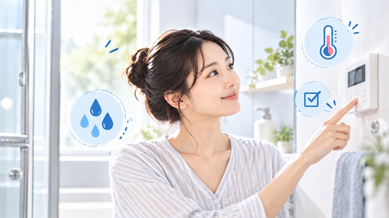 節水シャワーと給湯器の設定を確認するときの注意点