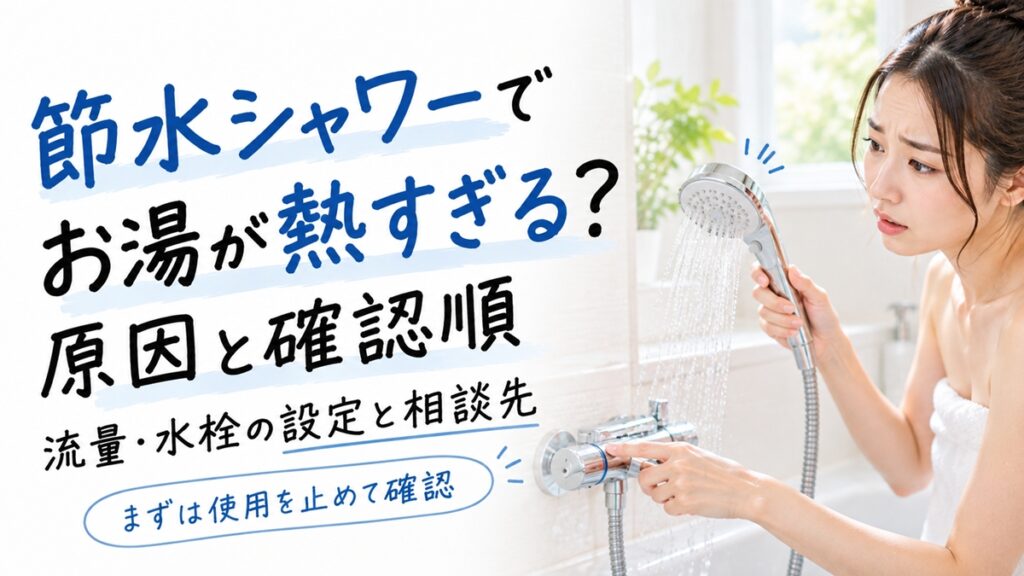 節水シャワーでお湯が熱すぎる原因は？確認順と相談先