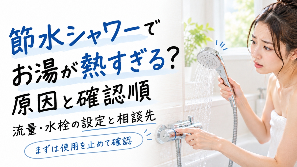 節水シャワーでお湯が熱すぎる原因は?確認順と相談先
