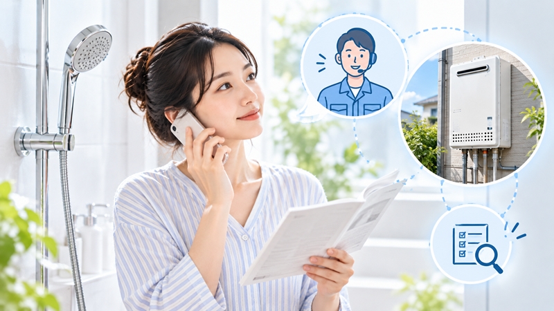 節水シャワーの高温が改善しないときの点検・相談